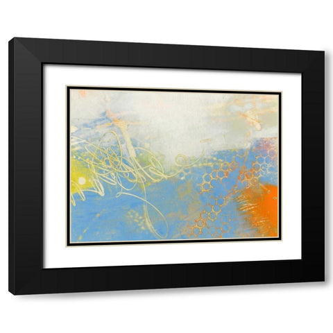 Blue Lux II Black Modern Wood Framed Art Print with Double Matting by Jachimiec, Sue