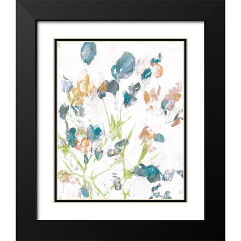 Subtle Flowers II Black Modern Wood Framed Art Print with Double Matting by Goldberger, Jennifer