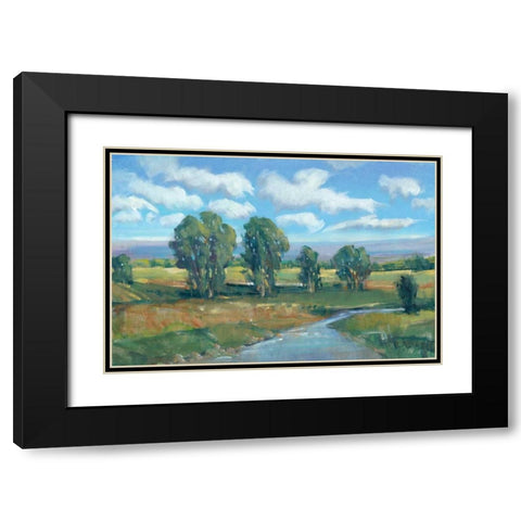 Lazy River Day I Black Modern Wood Framed Art Print with Double Matting by OToole, Tim