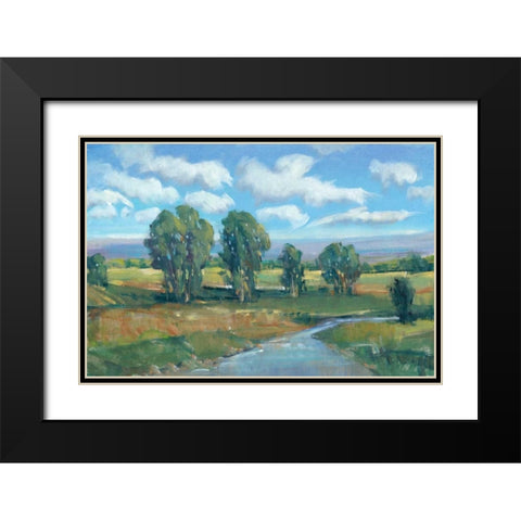 Lazy River Day I Black Modern Wood Framed Art Print with Double Matting by OToole, Tim