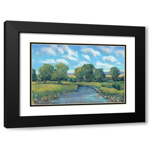 Lazy River Day II Black Modern Wood Framed Art Print with Double Matting by OToole, Tim