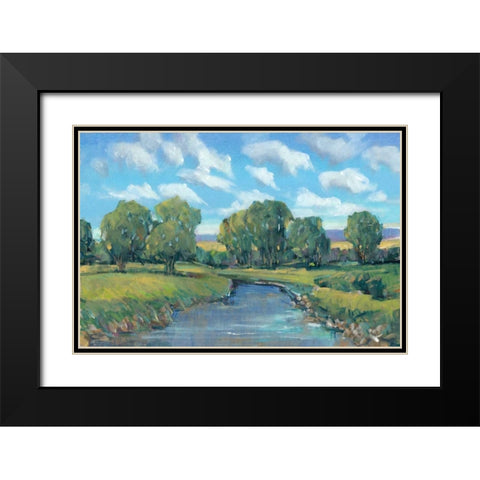 Lazy River Day II Black Modern Wood Framed Art Print with Double Matting by OToole, Tim