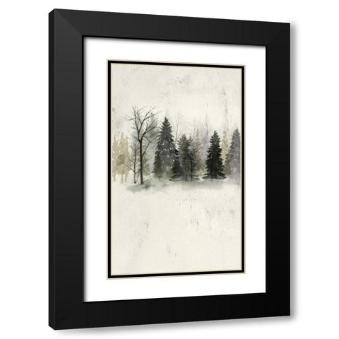 Textured Treeline II Black Modern Wood Framed Art Print with Double Matting by Popp, Grace