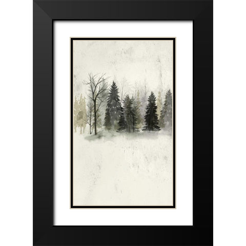 Textured Treeline II Black Modern Wood Framed Art Print with Double Matting by Popp, Grace