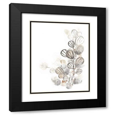 Neutral Botany I Black Modern Wood Framed Art Print with Double Matting by Vess, June Erica