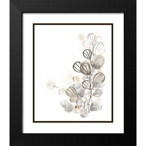 Neutral Botany I Black Modern Wood Framed Art Print with Double Matting by Vess, June Erica