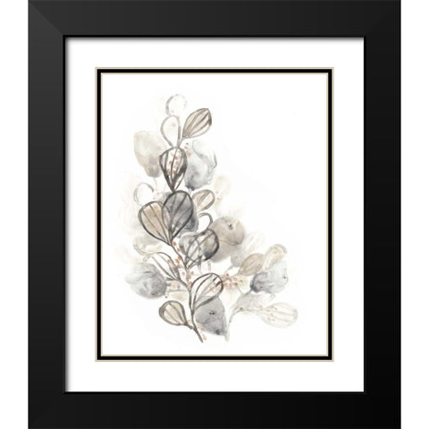 Neutral Botany II Black Modern Wood Framed Art Print with Double Matting by Vess, June Erica