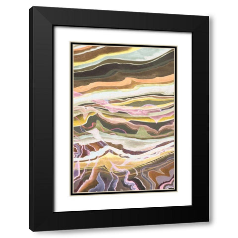 Warm Minerals I Black Modern Wood Framed Art Print with Double Matting by Popp, Grace
