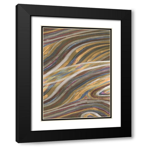 Mineral Overlay II Black Modern Wood Framed Art Print with Double Matting by Ludwig, Alicia
