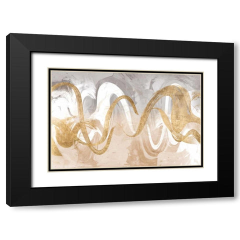 Infinite Swirl I Black Modern Wood Framed Art Print with Double Matting by Jennifer Goldberger