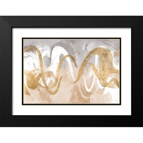 Infinite Swirl I Black Modern Wood Framed Art Print with Double Matting by Jennifer Goldberger