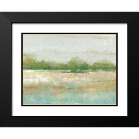 Spring Treeline I Black Modern Wood Framed Art Print with Double Matting by OToole, Tim