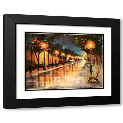 Halos In The Rain Black Modern Wood Framed Art Print with Double Matting by Douglass, Farrell