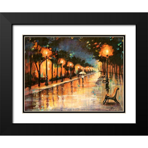 Halos In The Rain Black Modern Wood Framed Art Print with Double Matting by Douglass, Farrell