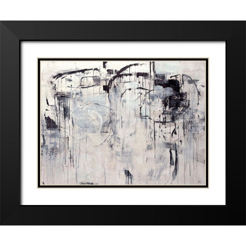 Linear Space Black Modern Wood Framed Art Print with Double Matting by Maas, Jodi