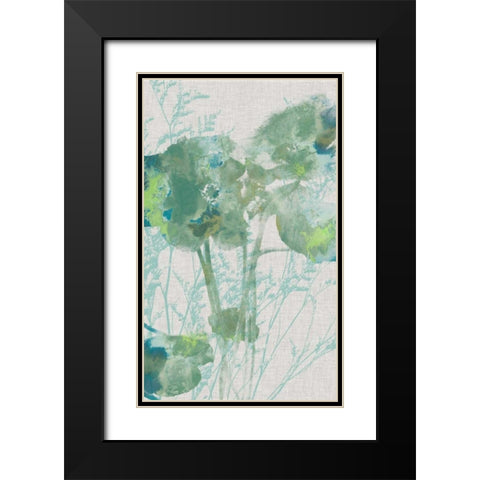 Watercolor Flower Panel II Black Modern Wood Framed Art Print with Double Matting by Goldberger, Jennifer