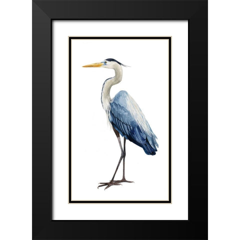 Seabird Heron I Black Modern Wood Framed Art Print with Double Matting by Popp, Grace