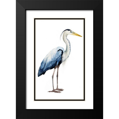 Seabird Heron II Black Modern Wood Framed Art Print with Double Matting by Popp, Grace