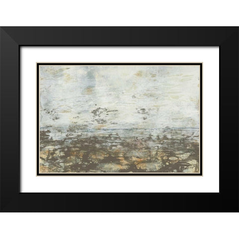 Neutral Horizon III Black Modern Wood Framed Art Print with Double Matting by Goldberger, Jennifer