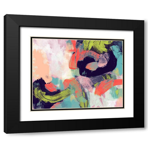 Vibrant Spring II Black Modern Wood Framed Art Print with Double Matting by Studio W
