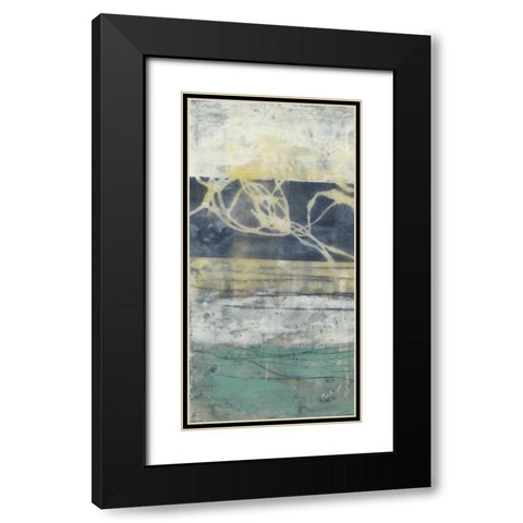 Lines and Waves I Black Modern Wood Framed Art Print with Double Matting by Goldberger, Jennifer