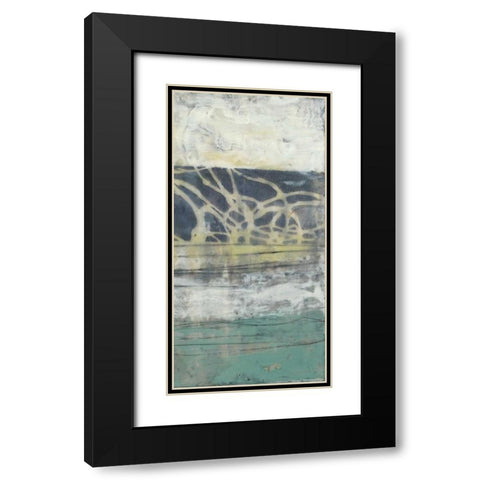 Lines and Waves II Black Modern Wood Framed Art Print with Double Matting by Goldberger, Jennifer