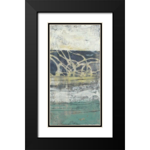 Lines and Waves II Black Modern Wood Framed Art Print with Double Matting by Goldberger, Jennifer