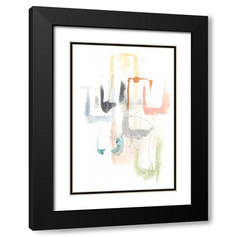Pastel Windows I Black Modern Wood Framed Art Print with Double Matting by Vess, June Erica