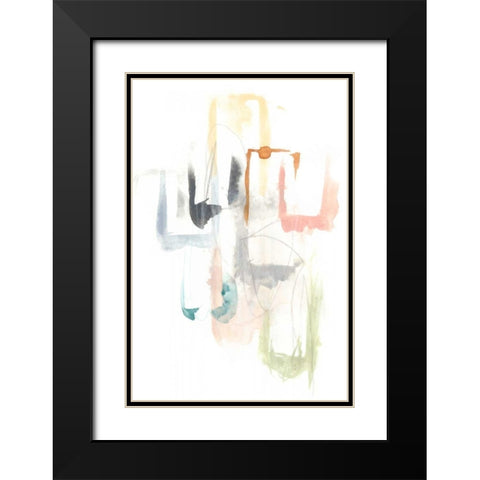 Pastel Windows I Black Modern Wood Framed Art Print with Double Matting by Vess, June Erica