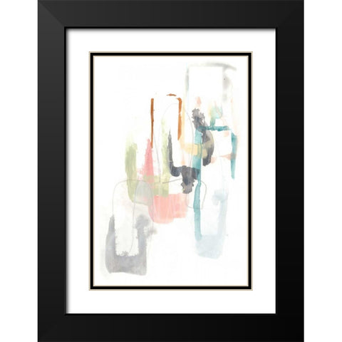 Pastel Windows II Black Modern Wood Framed Art Print with Double Matting by Vess, June Erica