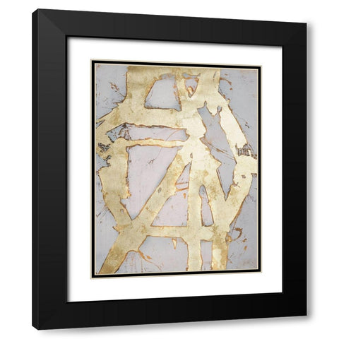 Ace of Spades in Gold I Black Modern Wood Framed Art Print with Double Matting by Ashley, Erin