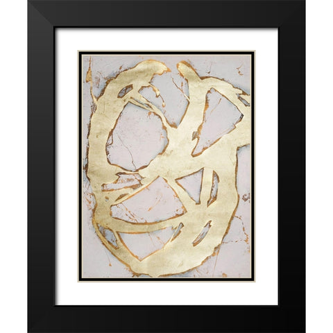 Ace of Spades in Gold II Black Modern Wood Framed Art Print with Double Matting by Ashley, Erin