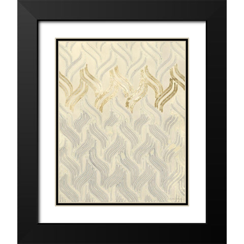 Chenille I Black Modern Wood Framed Art Print with Double Matting by Lam, Vanna