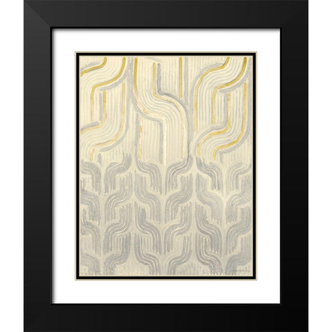 Chenille II Black Modern Wood Framed Art Print with Double Matting by Lam, Vanna