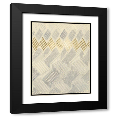 Chenille IV Black Modern Wood Framed Art Print with Double Matting by Lam, Vanna