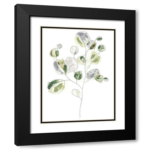 Sea Greens II Black Modern Wood Framed Art Print with Double Matting by Vess, June Erica