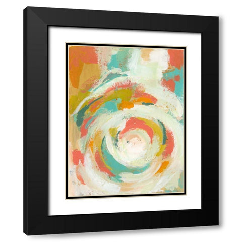 Pop Blossom II Black Modern Wood Framed Art Print with Double Matting by Zarris, Chariklia