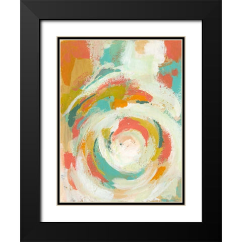 Pop Blossom II Black Modern Wood Framed Art Print with Double Matting by Zarris, Chariklia