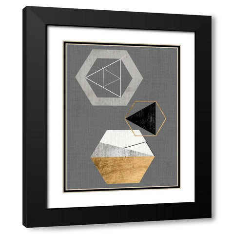 Gather I Black Modern Wood Framed Art Print with Double Matting by Fagalde, Jarman