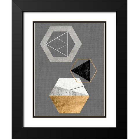 Gather I Black Modern Wood Framed Art Print with Double Matting by Fagalde, Jarman