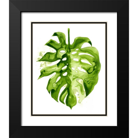 Monstera II Black Modern Wood Framed Art Print with Double Matting by Popp, Grace