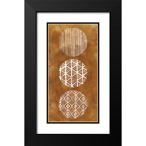 Tribal Pattern I Black Modern Wood Framed Art Print with Double Matting by Popp, Grace