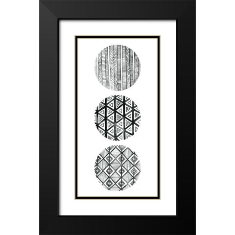 Tribal Pattern III Black Modern Wood Framed Art Print with Double Matting by Popp, Grace