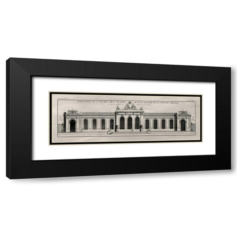 Elevation De La Facade II Black Modern Wood Framed Art Print with Double Matting by Vision Studio