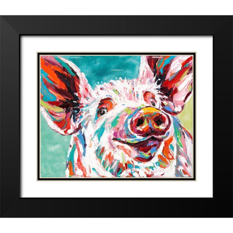 Piggy I Black Modern Wood Framed Art Print with Double Matting by Vitaletti, Carolee