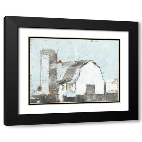 Barn and Silo II Black Modern Wood Framed Art Print with Double Matting by Harper, Ethan