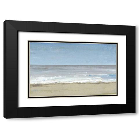 Beach Walking Day II Black Modern Wood Framed Art Print with Double Matting by OToole, Tim