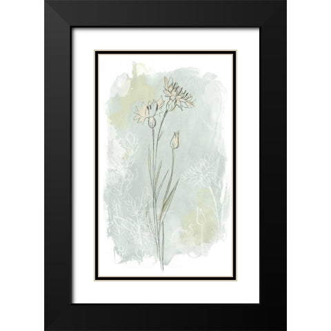 Stone Flower Study I Black Modern Wood Framed Art Print with Double Matting by Vess, June Erica