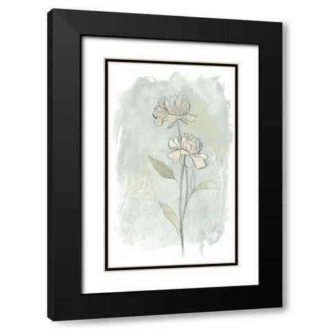 Stone Flower Study II Black Modern Wood Framed Art Print with Double Matting by Vess, June Erica
