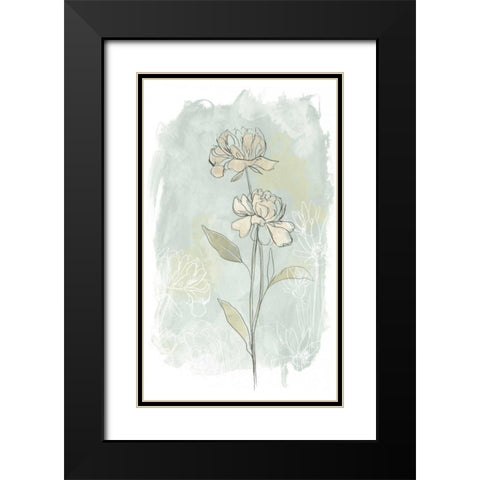 Stone Flower Study II Black Modern Wood Framed Art Print with Double Matting by Vess, June Erica
